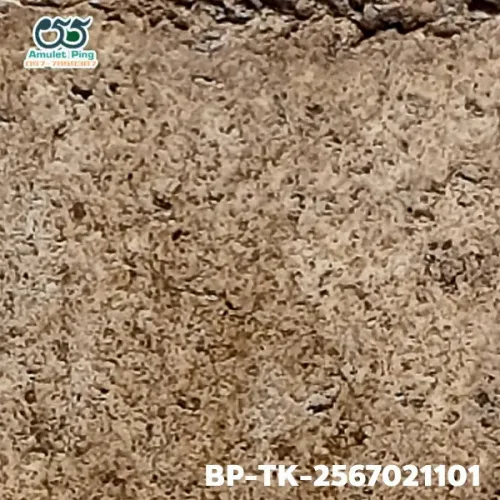 100× magnification — Somdej Toh amulet, double base, Sacred powder (Phong), Wat