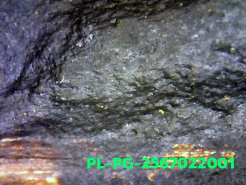 1000× magnification — Luang Phor Ngern statuette, Phim Niyom 4-Chai hand under