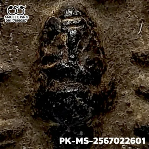 100 倍放大 — 魯士 Phim Phila Lai佛牌 雙面 錫鉛合金（Chin） 帕西拉達那瑪哈泰寺 素攀府 佛曆 2300