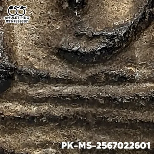 100 倍放大 — 魯士 Phim Phila Lai佛牌 雙面 錫鉛合金（Chin） 帕西拉達那瑪哈泰寺 素攀府 佛曆 2300