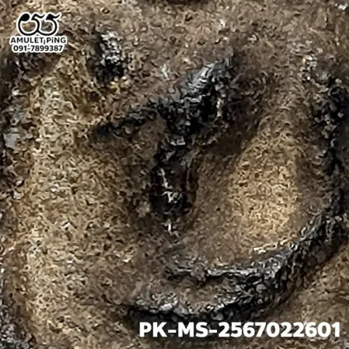 100 倍放大 — 魯士 Phim Phila Lai佛牌 雙面 錫鉛合金（Chin） 帕西拉達那瑪哈泰寺 素攀府 佛曆 2300