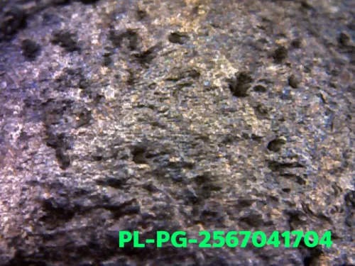 1000 倍放大 — 龙婆银佛牌 基打 四衣摆 合金 瓦邦干寺 披集府 佛历 2462