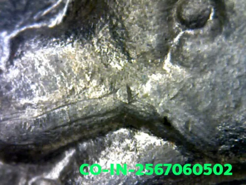 1000× magnification — Jatukam Ramathep coin, first batch (Run Raek), Silver, City