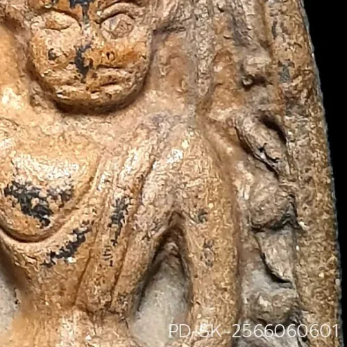 100 倍放大 — 素可泰立泰王佛牌 大模 有卡诺纹 烧制泥料 甘烹碧 甘烹碧府 佛历 1900