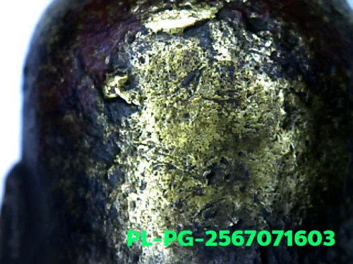 100 倍放大 — 龍婆銀佛牌 基打 四衣襬 合金 瓦邦干寺 披集府 佛曆 2462