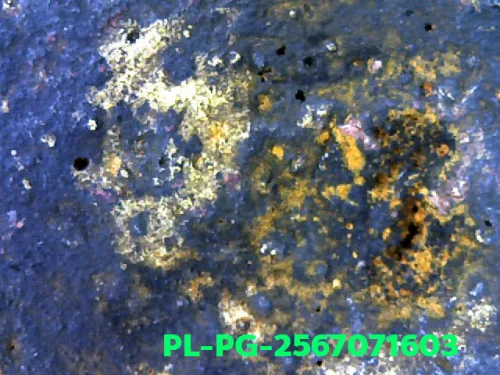 1000 倍放大 — 龍婆銀佛牌 基打 四衣襬 合金 瓦邦干寺 披集府 佛曆 2462