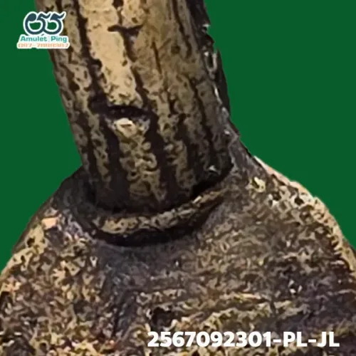 100× magnification — Luang Phor Ngern coin, Job Lek (small hoe) joined shins