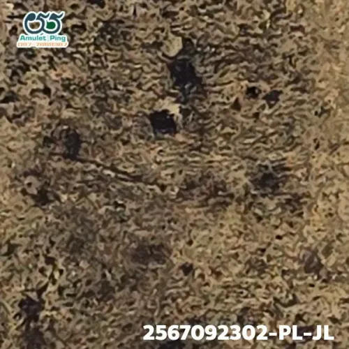 100 倍放大 — 龍婆銀銅牌 小鋤形 並腿 合金 瓦邦干寺 披集府 佛曆 2462