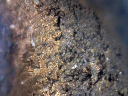 1000 倍放大 — 龙婆炎佛牌 乱经文 膝上纳字 合金 瓦南寺 曼谷 佛历 2463