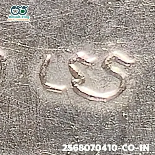 100 倍放大 — 索通佛铜牌 首期 银质 索通寺 北柳府 佛历 2460