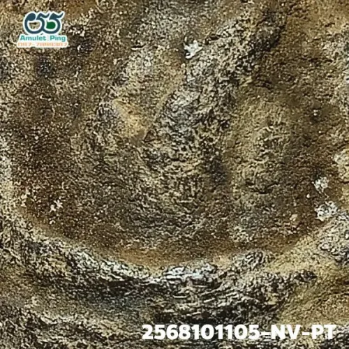 100 倍放大 — 龙婆托佛牌 铅料 药草料 瓦昌海寺 北大年府 佛历 2497