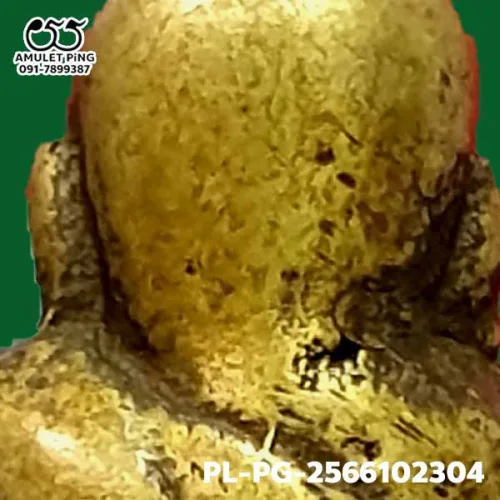 100 倍放大 — 龙婆银佛牌 Niyom 三衣摆 合金 瓦邦干寺 披集府 佛历 2462