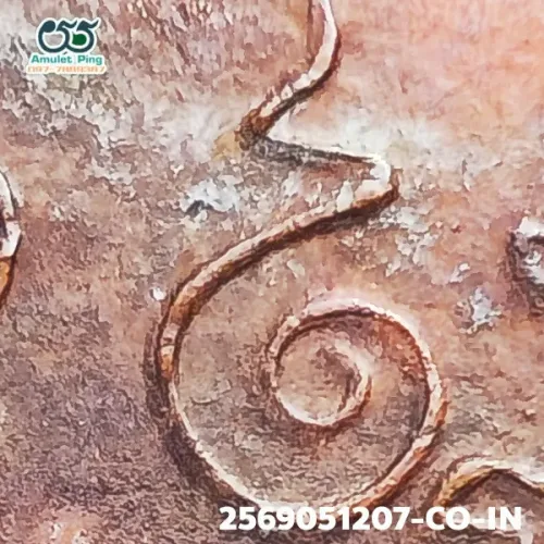 100 倍放大 — 龙婆桥（瓦旁玛莱）铜牌 模 寺院版 铜质 瓦旁玛莱寺 夜功府 佛历 2459
