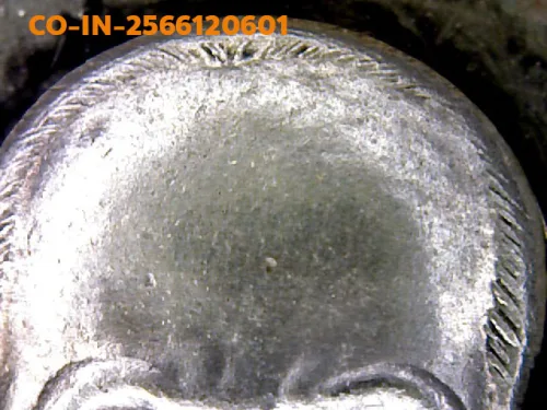 ภาพขยายรายละเอียด เหรียญพุ่มข้าวบิณฑ์ พระครูบาเจ้าศรีวิไชย กรรมการ เนื้อเงิน จังหวัดลำพูน ปี 2482