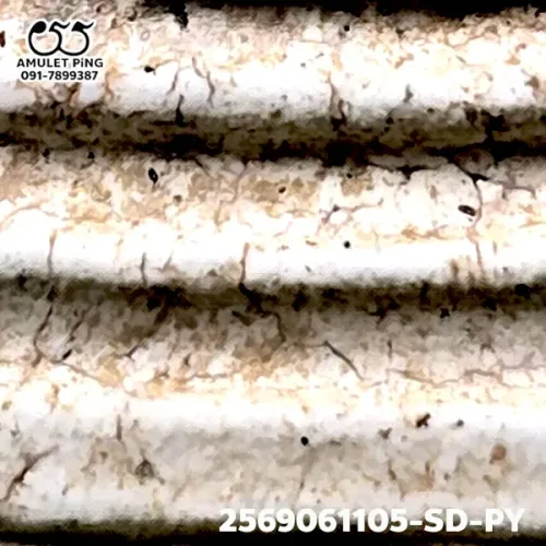 100× magnification — Somdej Toh amulet, Phim Yai, Phra Prathan lime-rich