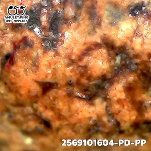 1000 倍放大 — 龙婆班佛牌 骑鸡 蓬尾 泥料 瓦邦诺空寺 大城府 佛历 2450