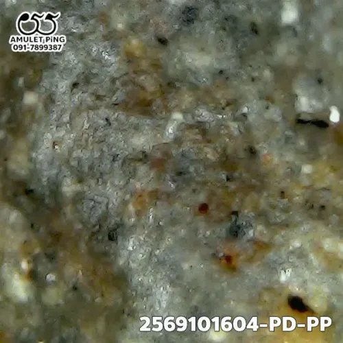 1000 倍放大 — 龙婆班佛牌 骑鸡 蓬尾 泥料 瓦邦诺空寺 大城府 佛历 2450