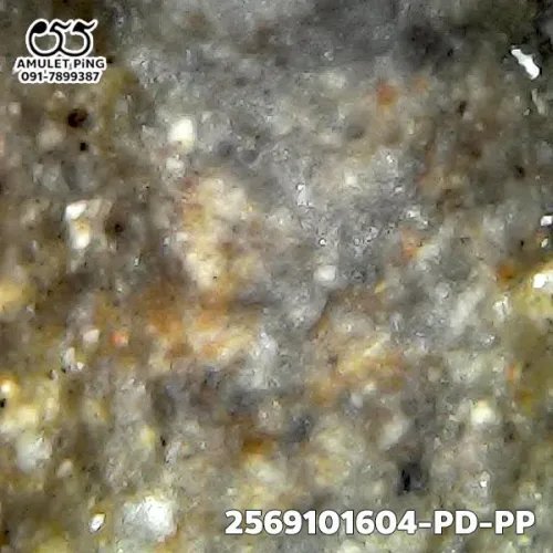 1000 倍放大 — 龙婆班佛牌 骑鸡 蓬尾 泥料 瓦邦诺空寺 大城府 佛历 2450