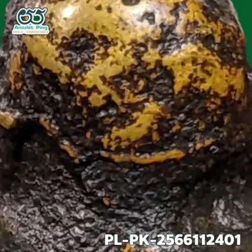 100 倍放大 — 龍婆銀佛牌 基打 四衣襬 合金 瓦邦干寺 披集府 佛曆 2462