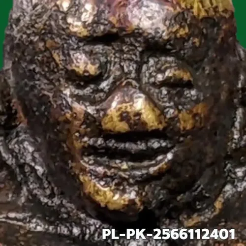100 倍放大 — 龍婆銀佛牌 基打 四衣襬 合金 瓦邦干寺 披集府 佛曆 2462