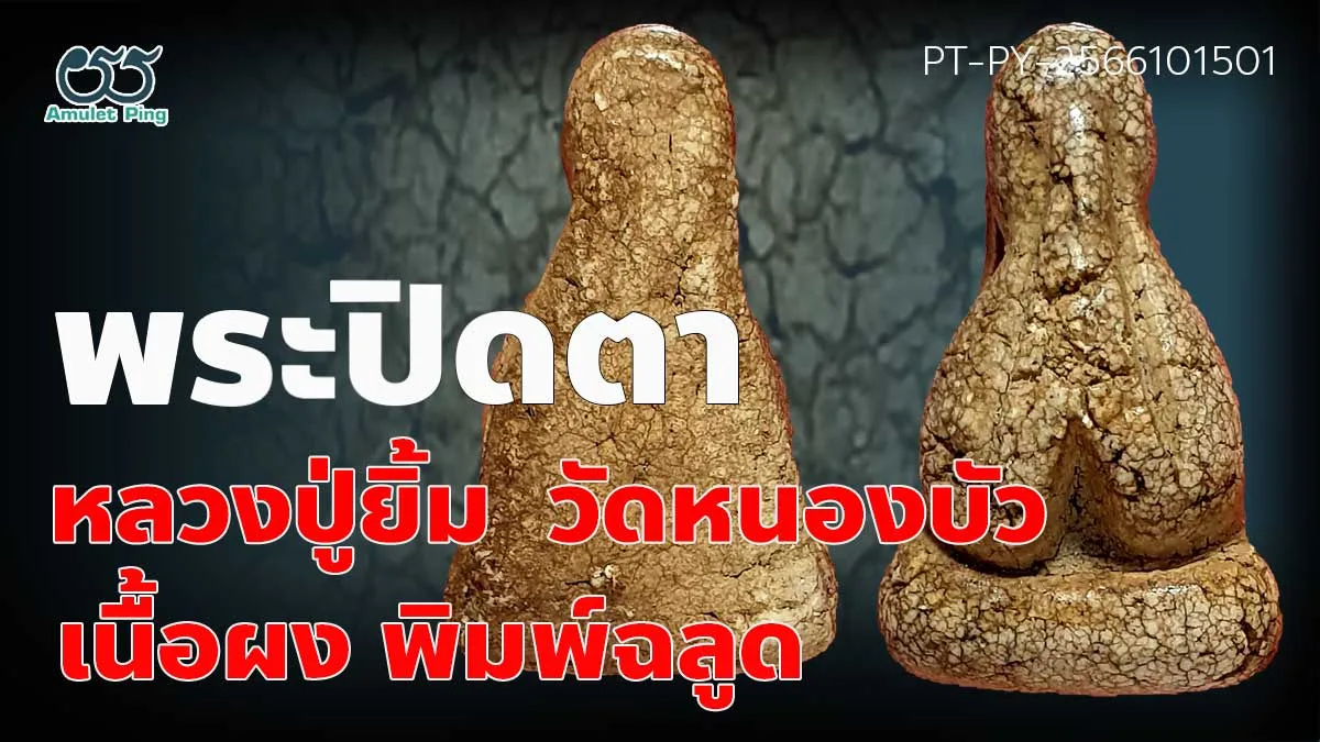 ข้อมูลน่ารู้ พระปิดตา หลวงปู่ยิ้ม พระเนื้อผง พิมพ์ฉลูด วัดหนองบัว จังหวัดกาญจนบุ…