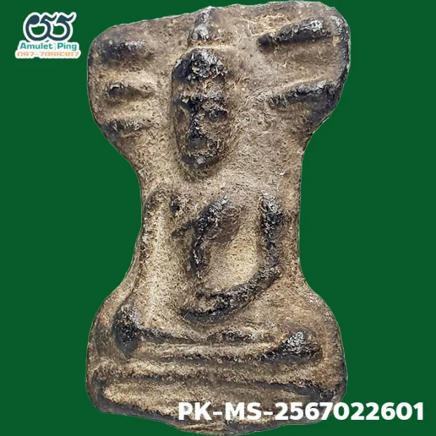 魯士 Phim Phila Lai佛牌 雙面 錫鉛合金（Chin） 帕西拉達那瑪哈泰寺 素攀府 佛曆 2300 — 正面右側