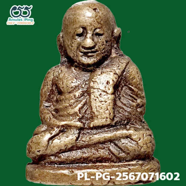 Luang Phor Ngern statuette, Niyom 4-Chai, Indra-eye, Mixed alloy, Wat Bang Khlan