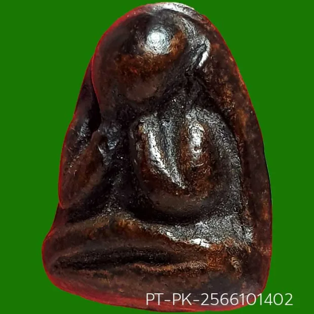 龍婆橋（瓦格瓦）必打 平背 聖粉塗漆貼金 瓦格瓦寺 春武里府 佛曆 2400 — 正面右側