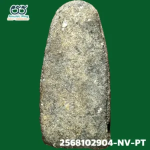 พระเนื้อว่าน พิมพ์ต้อ หลวงพ่อทวด  หลังมีแร่กากยายักษ์ วัดช้างให้ ปัตตานี ปี 2497 ด้านหลัง